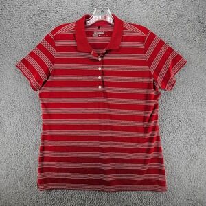 Nike Golf Tour Performance Polo Men's‎ Red/Striped Dri-Fit XL Extra Large